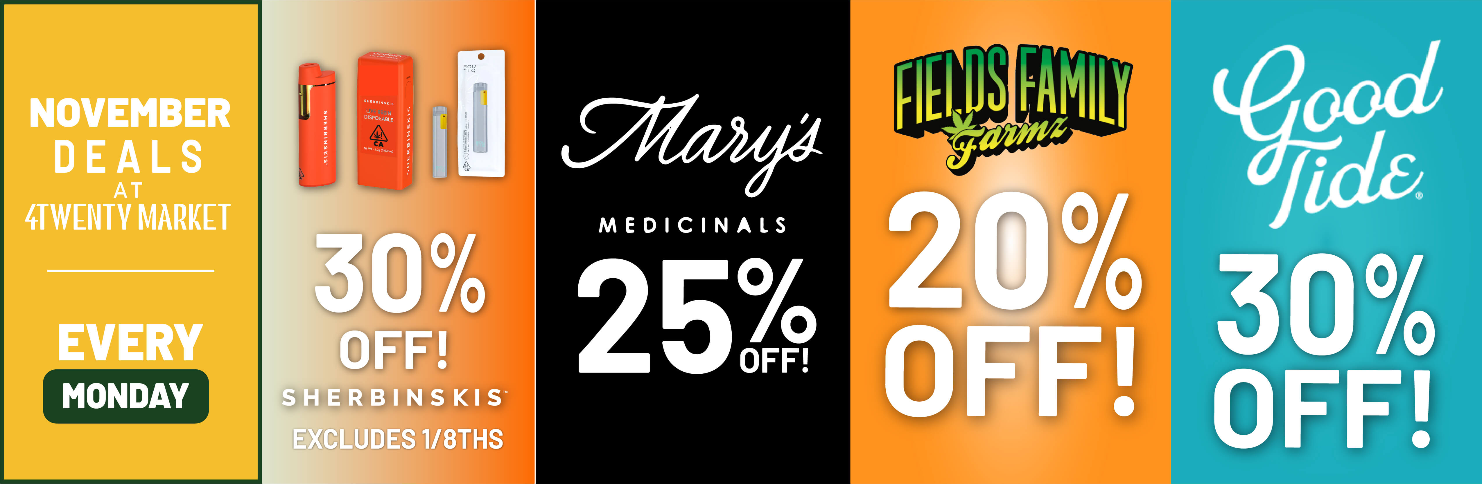 cannabis deals every monday