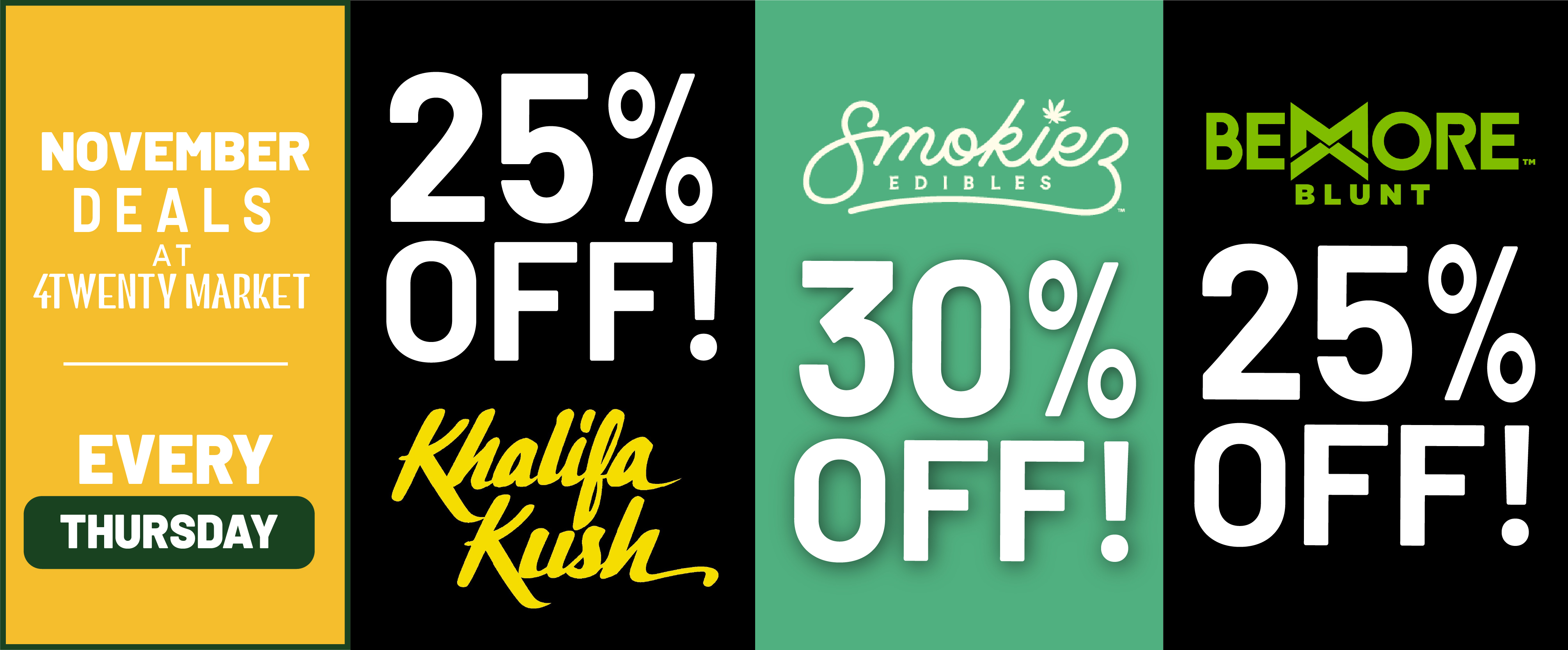 Cannabis promo every Thursday